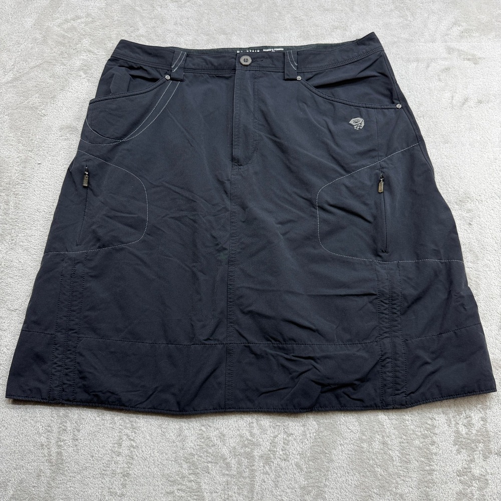 Mountain Hardwear Hiking Skort Women 10 Black Technical Stretch Utility Gorpcore